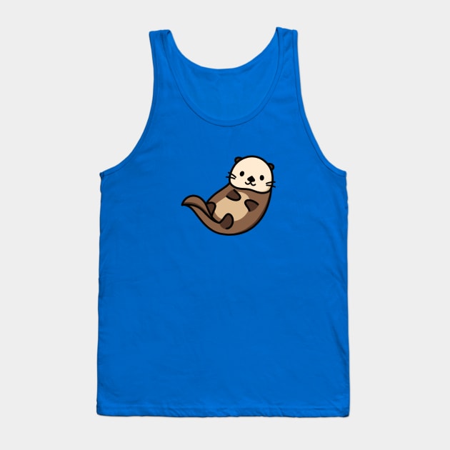 Sea Otter Tank Top by littlemandyart